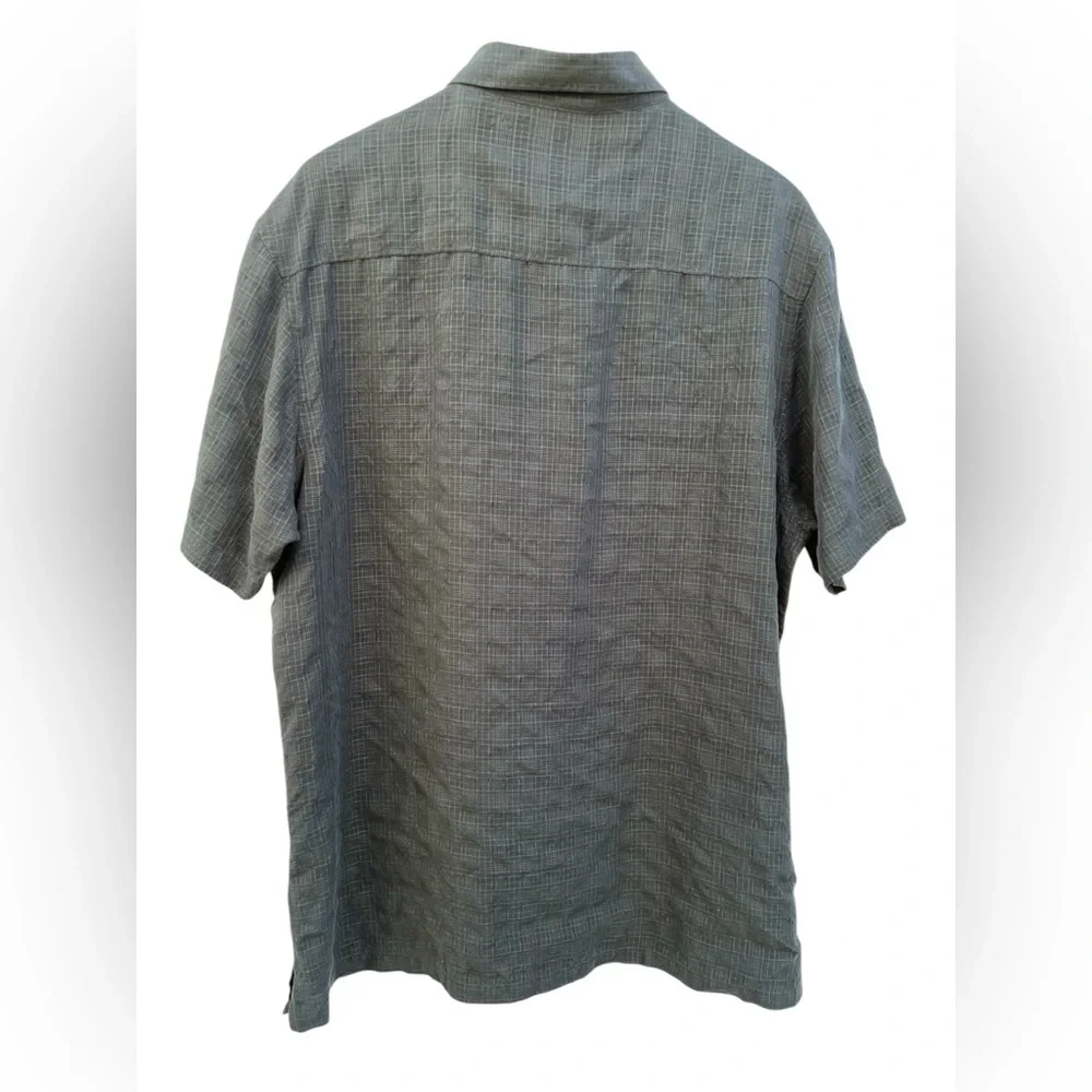 Age of Wisdom Men’s Gray Casual Button Down Short Sleeve Shirt‎ Size XL
